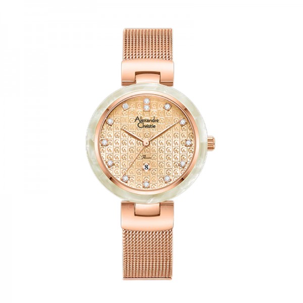 Alexandre Christie AC 2C07 Rosegold Green LDBRGLNGN